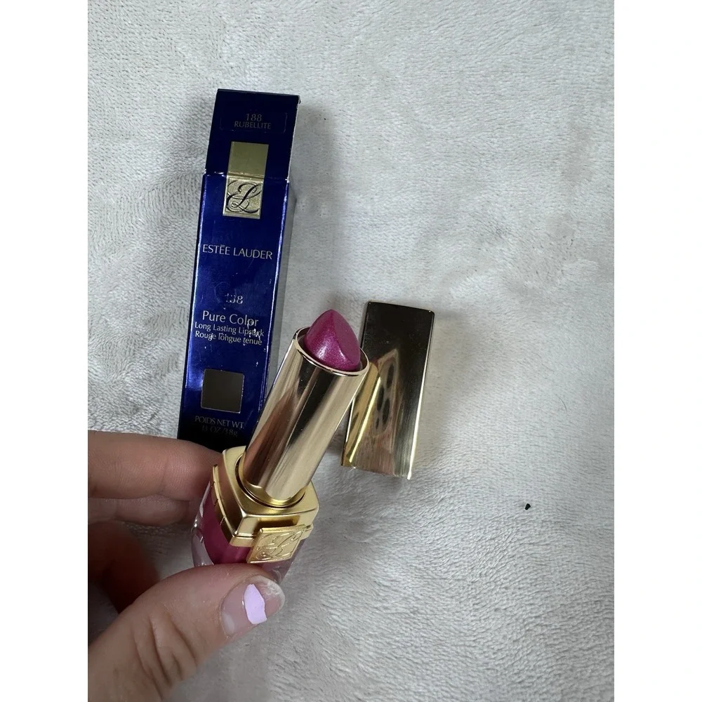 Estée Lauder Pure Color Long Lasting Lipstick # 188 Rubellite New In Box